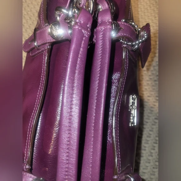 Coach Tribeca Patent Leather Tote Berry - Picture 8 of 13